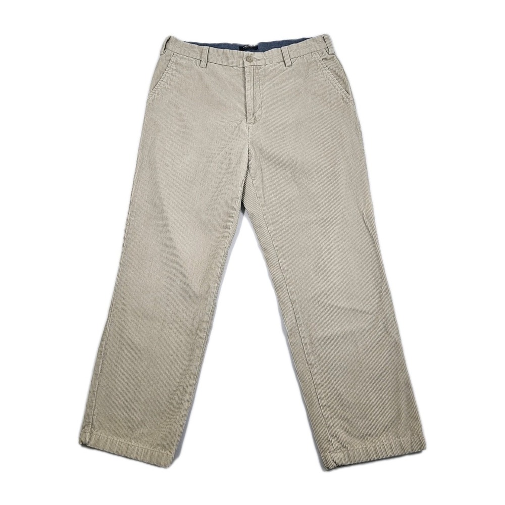 Nautica The Deck Pant Corduroy Mens 36x32 Khaki Brown 100% Cotton Classic Fit